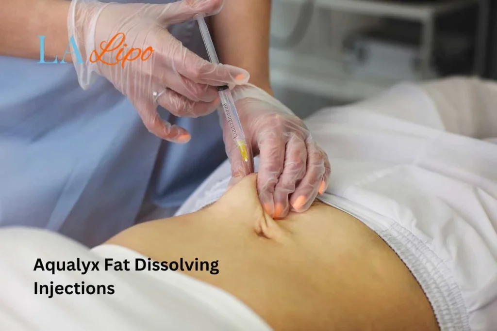 woman having fat dissolving injections Nottingham in the stomach