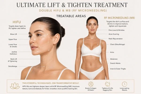 Areas of the body that can be treated - ultimate skin tighten treatment Nottingham